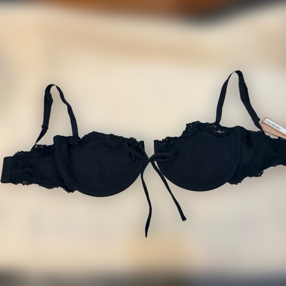 SKIMS Summer Mesh Lace Balconette Bra – Onyx Black – 34DDD – New with Tags - Picture 2 of 6